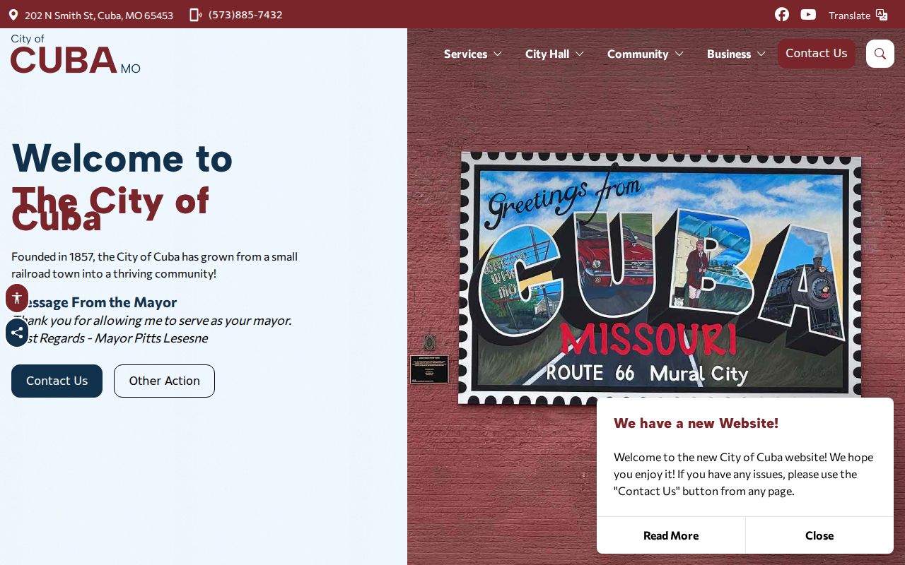 Cuba criminal records City Hall contact page in Crawford County