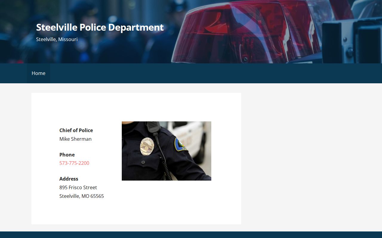 Steelville criminal records Police Department official site in Crawford County