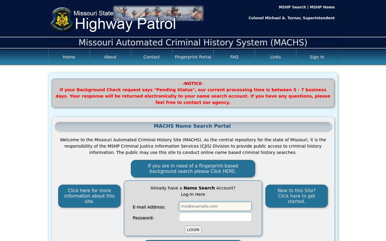 Crawford County criminal history MACHS name search portal